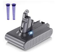 Replacement Battery for Dyson V6, 4600mAh Lithium for Dyson Battery V6 Compatible with Vacuum Cleaner DC62 DC58 DC59 DC61 Animal DC72 DC74 SV03 SV05 SV06 SV07 SV09 Absolute/Motorhead/Fluffy with Parts