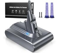 Replacement Battery for Dyson V7 - Keenstone 4600mAh Battery Compatible with Dyson V7 SV11 Animal Fluffy Trigger Motorhead and Total Series Vacuum Cleaner with 2 Filters