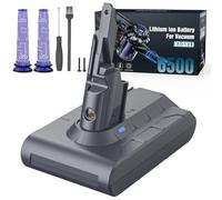 Replacement Battery for Dyson V7, Morpilot 6500mAh Li-ion Battery for Dyson V7 SV11 Animal Fluffy Trigger Motorhead and Total Series Vacuum Cleaner with 2 Pre-Filters