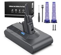 Replacement Battery for Dyson V8 - Keenstone 6500mAh Battery for V8 SV10 Compatible with V8Absolute V8Animal V8Motorhead V8Fluffy Cordless Vacuum Cleaner with 2 Pre-filters+Screwdriver