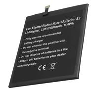 Replacement Battery for Redmi Note 5A / S2 Li-Polymer 3.85V 3000mAh 11.6Wh