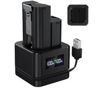 Replacement Battery for Ring Doorbell 2/3/3 Plus/4, Spotlight Camera, Stick Up Cam and Peephole Cam, 2 Pack Ring Doorbell Battery with LED Display Charger Station