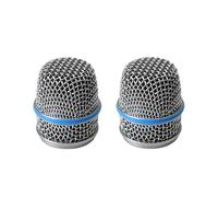 Replacement Beta 56A RK320 Microphone Grille for Shure BETA56A Dynamic Microphone For Percussion Instruments, with Inner windscreen, Blue Ring, 2 Pack