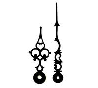 Replacement Black Metal Clock Hands Compatible With German Euroshaft Mechanism Movements DIY Repair 88mm