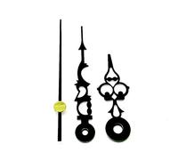 Replacement Black Metal Press Fit Clock Hands Compatible With HD 1688 Quartz Radio Controlled Mechanism Movement DIY Repair 50mm