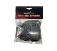 Replacement Black Stove Rope Kit for Stove Door Seal with Glue & Tape - Heat Resistant - Various Sizes and varius softnes (9mm Soft, Black)