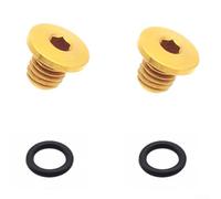 Replacement Bleed Screws 2pcs for Bicycle Hydraulic Brakes with O Ring Ti Alloy M5x5mm for Integral Brake Lever Use (black)