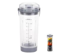 Replacement Blender Cup with Lid for Ninja Blast Portable Blender BC100 & BC151 Series: 18 oz Blender Cup Accessories Part Compatible with Ninja Blast Blender (Grey)