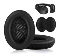 Replacement Bose Quiet Comfort 35 Ear Pads, Ear Cushion Kit Compatible with Bose QC 35/35 II Headphones Made of Protein Leather Memory Foam (Black)