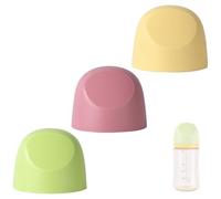 Replacement Bottle Caps Compatible with Pigeon 3rd Generation PP Glass Nursing Bottle Wide Neck, 3 Pack (Random Color)