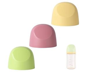 Replacement Bottle Caps Compatible with Pigeon 3rd Generation PP Glass Nursing Bottle Wide Neck, 3 Pack (Random Color)