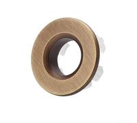 Replacement Brass Basin Sink Overflow Cover Insert for Bathroom Faucet with Metal Construction Fits Standard Round Flood Opening 22mm 24mm (Bronze)