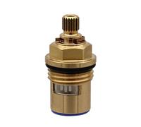 Replacement Brass Ceramic Disc Stem Cartridge Faucet Valve Quarter Turn 1/2" X 43mm X 8mm Spline Length 20 Teeth