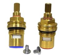 Replacement Brass Ceramic Disc Tap Insert Gland Cartridge Quarter Turn BSP 1/2" x 20 Teeth x 53mm