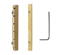 Replacement Brass Saddle for Electric Guitar Adjustable for Precise String Position with Hex Key and Base Plate Included Saddle for Electric Guitar