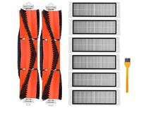 Replacement Brush Filters Mop Cloth Side Brush Kits Compatible with Xi-aomi Roboro-ck S50 S51 E25 S5 E20 C10 Vacuum Parts (pack4)