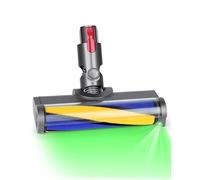 Replacement Brush for Dyson V7 V8 V10 V11 V15 - Soft Roller Floor Brush with Green LED Light, Flexible Rotation, Gentle for Parquet, Tiles and Hard Floors