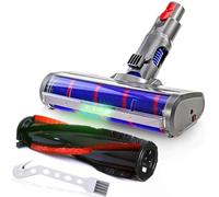 Replacement Brush Head for Dyson V7 V11 V8 V10 V15 SV12 SV10 SV11 SV14,Vacuum Cleaner Accessory for Deep Carpet and Hard Floor Cleaning,with 4 LED headlamps (Green Light) and 2 Spare Rollers
