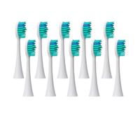 Replacement Brush Heads 10PCS，Compatible for HX3/6/8/9 Soft Vacuum(10FineGreen)