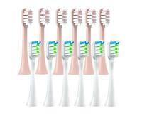 Replacement Brush Heads 12 PCS,Compatible for X3/X3U/X5 Soft Colorful Toothbrush Clean Vacuum Bristle Nozzles(6White6Pink)