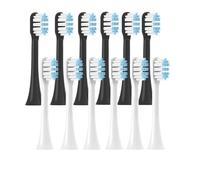 Replacement Brush Heads 12 PCS,Compatible for X3/X3U/X5 Soft Colorful Toothbrush Clean Vacuum Bristle Nozzles(6BlackB6WhiteB)