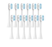 Replacement Brush Heads 12 PCS,Compatible for X3/X3U/X5 Soft Colorful Toothbrush Clean Vacuum Bristle Nozzles(12WhiteBlue)