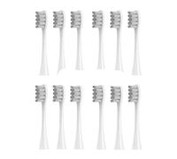 Replacement Brush Heads ，Compatible for O Clean ，X/X PRO/ Z1/ F1/ One/Air 2 /SE Sonic Electric Toothbrush Head Dupont Soft Bristle Nozzles(12 Pcs Gray)