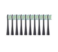 Replacement Brush Heads，Compatible for Oclean Flow Air 2 Electric Toothbrush Blue Green Soft Bristle Nozzles(10 Black)