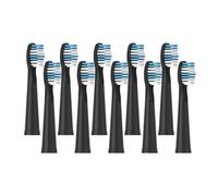 Replacement Brush Heads，Compatible for Seago Electric Toothbrushes E1-9/SG2303/SG575 Vacuum Packing(10pcs Black)