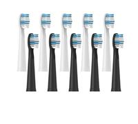 Replacement Brush Heads ，Compatible for Seago， Electric Toothbrushes E1-9/SG2303/SG575 Vacuum Packing(5black5white)
