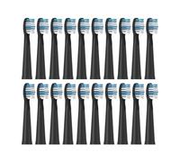 Replacement Brush Heads，Compatible for Seago Electric Toothbrushes E1-9/SG2303/SG575 Vacuum Packing(20pcs Black)
