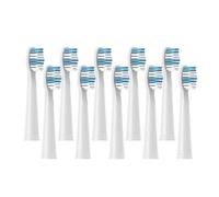 Replacement Brush Heads，Compatible for Seago Electric Toothbrushes E1-9/SG2303/SG575 Vacuum Packing(10pcs White)
