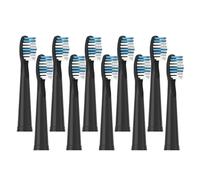 Replacement Brush Heads,Compatible for Seago Electric Toothbrushes E1-9/SG2303/SG575 Vacuum Packing(10pcs Black)
