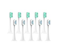 Replacement Brush Heads,Compatible for Xiaomi Mijia T300/T500/T700 for Electric Toothbrushes with Caps Sealed Package Soft Heads(5Green5Whtie)