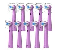 Replacement Brush Heads Compatible with Brusheez Kids Electric Toothbrush, Purple, 10 Count