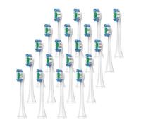 Replacement Brush Heads, Compatible with Philips, 1100-7500 Series | Electric Toothbrush Heads For Adult Daily Use, Fits 1100 2100 4100 4300 5100 5300 6100 6500 7000 7300 7500(White-20 Pcs)