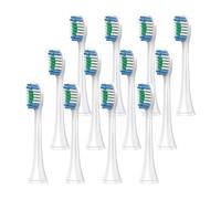Replacement Brush Heads, Compatible with Philips, 1100-7500 Series | Electric Toothbrush Heads For Adult Daily Use, Fits 1100 2100 4100 4300 5100 5300 6100 6500 7000 7300 7500(White-12 Pcs)