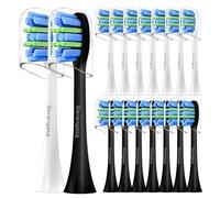 Replacement Brush Heads for Philips Sonicare Electric Toothbrushes, Compatible with G2 C1 C2 4100 5100 6100 9024, 10 Pack Replacement Brush Heads (5 White + 5 Black) Sonic Replacement Brush Heads.