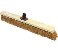 Replacement Brush Only 24" / 60cm Indoor Outdoor Soft Broom Sweeping Brush Natural Indoor Floor Brush with Dense Soft Bristles Brooms for Office Warehouse and Garage [1]