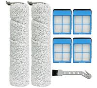 Replacement Brush Rollers and Filters for Bissell CrossWave OmniForce 3882 Cleaner Wet Dry Vacuum, 2 Brush Rollers + 4 Vacuum Filters + 1 Cleaning Tool