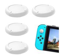 Replacement Button Caps for Switch Joycon, 4PCS Thumbsticks Protector Covers for Switch/Lite White Silicone Protective Accessories for Joystick 3D Grips Caps