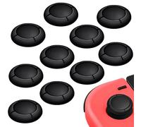 Replacement Button Caps for Switch Joycon, 5 Pairs Silicone Joystick Thumb Stick Caps for Nintendo Switch Thumb Grips Black Controller Grip Covers Easy Installation Enhanced Gaming Experience