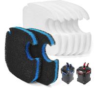 Replacement Canister Filter Pads Compatible with AMOSIJOY、Pondforse、Coospider-repta 172/225/265GPH Aquarium External Filter, 6 White Floss and 2 3-in-1 Coarse Filter Pads with Activated Carbon- 8PCS
