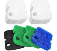 Replacement Canister Filter Pads Replacement for Cascade 700/1000 CCF2UL/CCF3UL Generic Aquarium Floss Media, 4 pcs of Sponge bio Filter Pads (1xCoarse, 2xMedium, 1xFine), 12 pcs of White Floss Pads