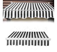 Replacement Canopy 3x2.5m 2.5x2m Top Cover for Patio Awning Durable Black Fabric for Retractable Balcony Awning 4x3.5m (13x12ft) Compatible Top Replacement