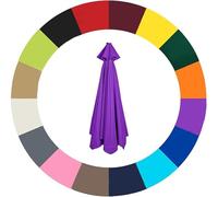 Replacement Canopy 6/8 Spoke 6.5FT/7.5FT/8.2FT/9.8FT/10FT/11.5FT Parasols Durable Outdoor Market Parasol Cover (purple,2.7m/9FT 8ribs)