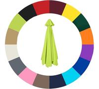 Replacement Canopy 6/8 Spoke 6.5FT/7.5FT/8.2FT/9.8FT/10FT/11.5FT Parasols Durable Outdoor Market Parasol Cover (green 2,2.5m/8.2FT 8ribs)