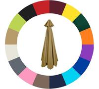 Replacement Canopy 6/8 Spoke 6.5FT/7.5FT/8.2FT/9.8FT/10FT/11.5FT Parasols Durable Outdoor Market Parasol Cover (beige,3m/10FT 8ribs)