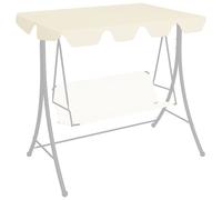 vidaXL Cream Replacement Canopy for Garden Swing - Lightweight, Portable, Easy to Clean, Waterproof Fabric Suitable for Outdoor Use