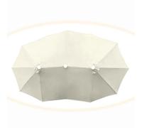 Replacement Canopy Cover 4.6m DoubleSided UVResistant Fabric for Garden Patio Beach - 12 Ribs Beige Replacement Awning Top Durable Outdoor Shelter